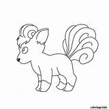 Pokemon Goupix Coloriage sketch template