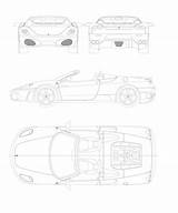 Ferrari F430 Blueprint Drawingdatabase sketch template