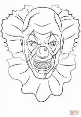 Clown Coloring Pages Printable Scary Clowns Pennywise Books sketch template