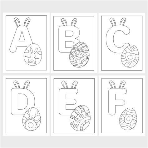 easter abc coloring book  kids easter alphabet coloring etsy