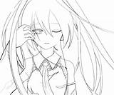 Miku Hatsune Coloring Pages Project Style Clipart Printable Library Line Popular sketch template