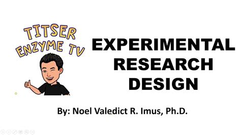 experimental research design tagalog  easy youtube