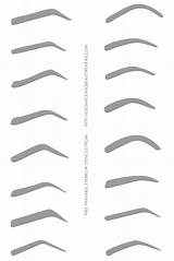 Eyebrow Printable Stencils Template Stencil Brow Eyebrows Make Use Microblading Eye Shape Print Shapes Brows Practice Templates Sheets Makeup Embroidery sketch template