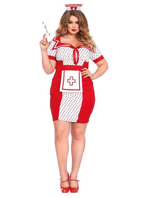 sexy pin up nurse plus size costume