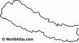Map Nepal Outline Maps Country Blank Coloring Print Atlas Okhaldhunga Asia Gif Worldatlas Countrys Webimage sketch template