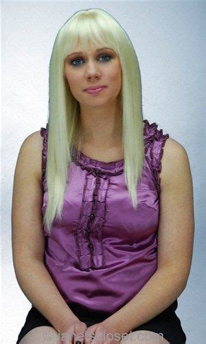 jewel regular bleach blonde transgender crossdresser wig see our videos