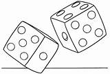 Dice Coloring Pages Two Getcolorings Getdrawings sketch template