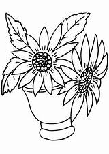 Sunflowers Girasole Kolorowanka Kolorowanki Wazonie Sonnenblumen Słoneczniki Ausmalbilder Rysunek Girasoli Stampare Slonecznik Obraz Fiori Ausmalbild Printouts Dzieci sketch template