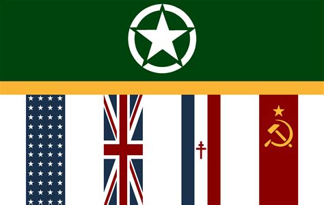 ww allied powers flags