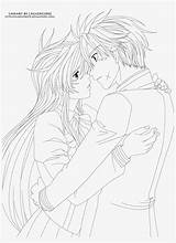 Anime Couple Coloring Sheet Pngkit sketch template