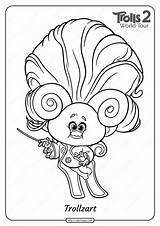 Trolls Biggie Barb Queen Poppy sketch template