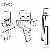 Roblox Minecraft Coloring Pages sketch template