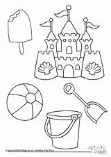 Coloring Beach Summer Pages Colouring Village Christmas Fun Activity Party Printable Seaside Getcolorings Color Bucket Things Print sketch template