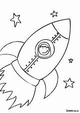 Rocket Coloring Ship Pages sketch template