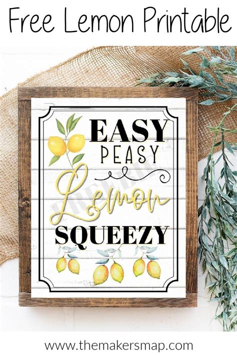 easy peasy lemon printable  create pretty lemon decor