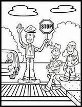 Guard Coloring Crossing School Kids Pages sketch template