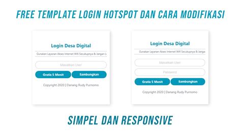 Template Login Hotspot Mikrotik Simple Responsive Dan Cara Modifikasi