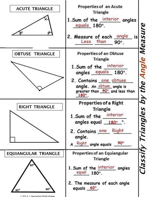 Classify Triangles By Angle Measure And Side Lenghts
