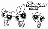 Powerpuff Coloring Girls Pages Sheets Puff Power Printable Cool2bkids Style sketch template