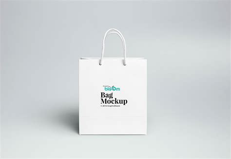 white shopping bag mockup mockuptree