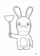 Rabbids Coloring Rabbid Raving Pages Games Invasion Designlooter Drawings Colouring Todd 61kb sketch template