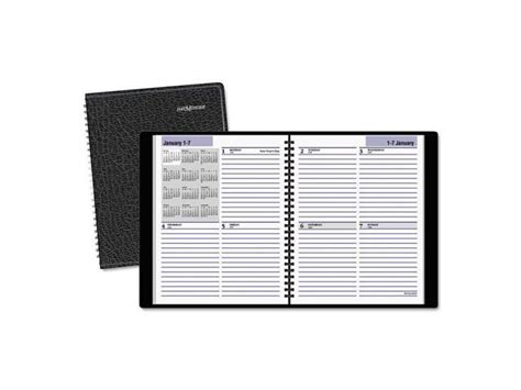 glance   open schedule weekly appointment book      black  neweggcom