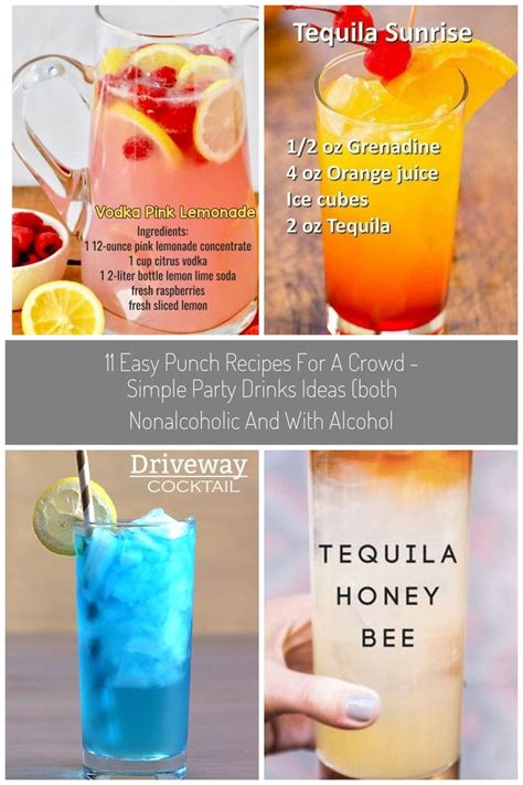 easy punch recipes for a crowd and easy party drinks ideas
