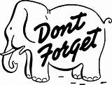 Forget Clipart Don Elephant Clip Dont Cliparts Finger Reminder Vector Transparent Vote Do Irritated Printable Jungle Animal Zoo Sign Library sketch template