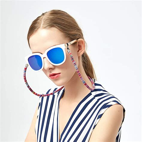 blue chezaa eyeglass chains floating sunglass straps and retainer eyewear