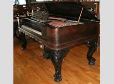 Rare Antique 1873 Square Grand Piano Ornate Carved Rosewood ~Billings