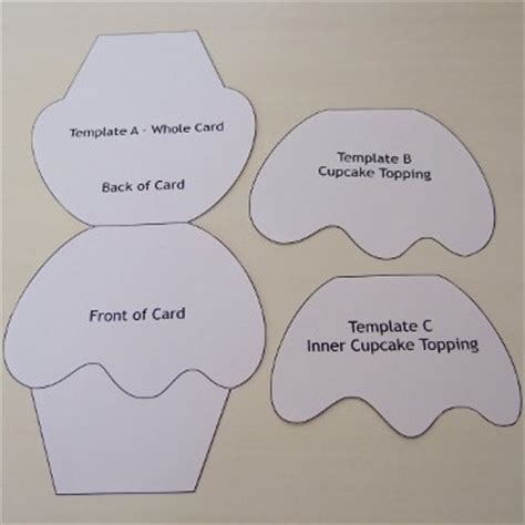 cupcake card template  tutorial