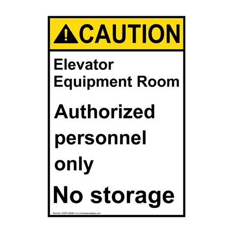 portrait ansi elevator   order sign  symbol acep