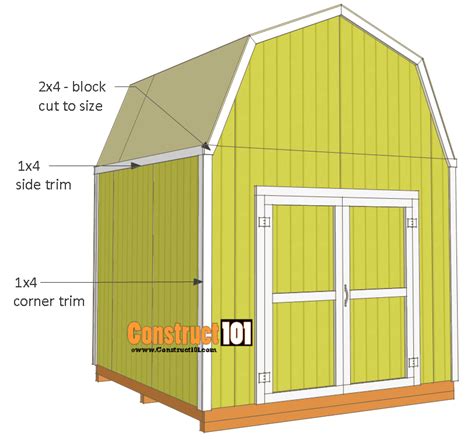 shed plans gambrel shed construct