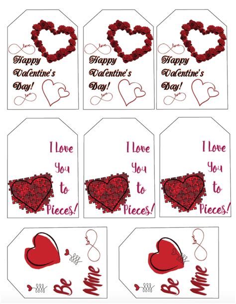 printable valentines day gift tags