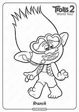 Trolls Coloring Branch Printable Pages Pdf Poppy Drawing Troll Coloringoo Cartoon sketch template