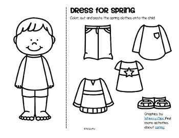 spring clothes cut  paste dress girl  boy   kidsparkz