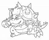 Coloring Bowser Pages Print Popular Mario sketch template