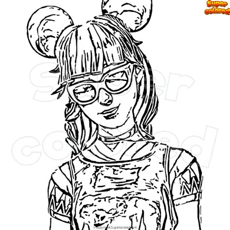 coloring page fortnite tropical punch zoey supercoloredcom