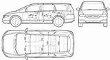 Honda Odyssey 2005 Minivan Blueprints Car sketch template