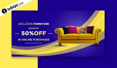 exclusive furniture sale   banner template psd indiater