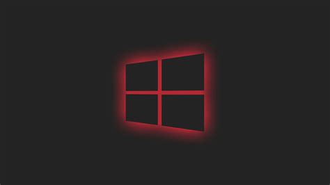 1920x1080 Resolution Windows 10 Logo Red Neon 1080p Laptop Full Hd