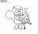 Spongebob Esponja Arenita Imprimir Colorir Squirrel Mewarnai Stepandy Mejillas Tudodesenhos Pintarcolorear Coloringhome Squiddi sketch template