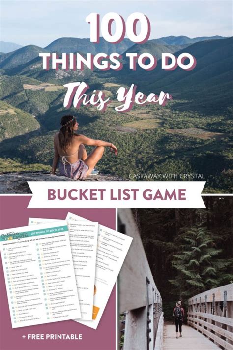 yearly bucket list game