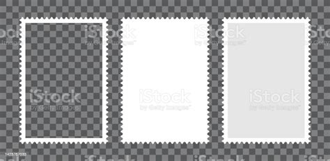 postage stamp frames set empty border template  postcards