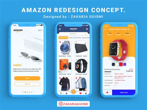 amazon app uiux redesign concept  zakaria guismi  dribbble
