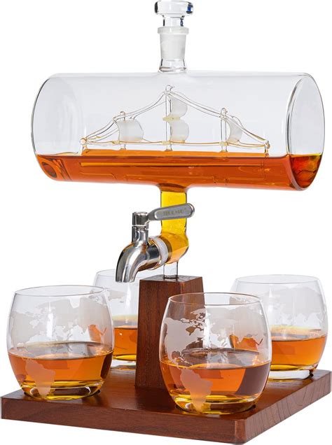 jillmo whiskey decanter decanter set   glasses kuwait ubuy