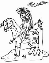 Coloring Pages Native Indian American Horse Coloring4free Printable Kids Riding Indians India Clipart Chief Cowboys Colouring Map Pole Totem Popular sketch template