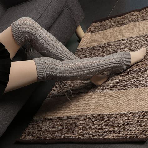 1 Pair Popular Fashion Women Girls Crochet Knitted Footless Leg Warmers