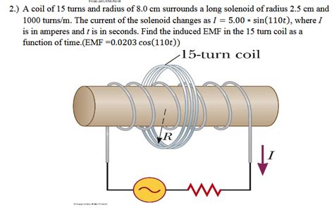 solved   coil   turns  radius   cm surrounds cheggcom