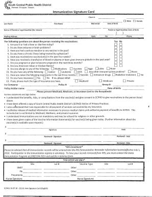 immunization record card forms  templates fillable printable